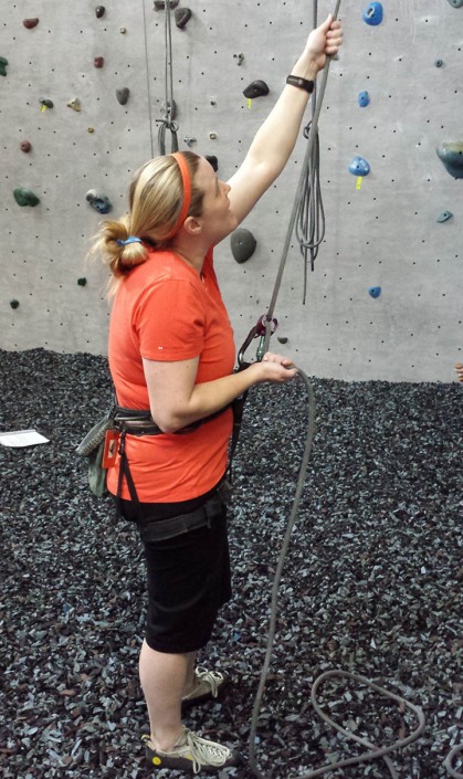 Stacy Dark Orange Belaying