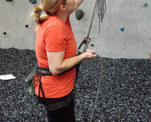 Stacy Dark Orange Belaying